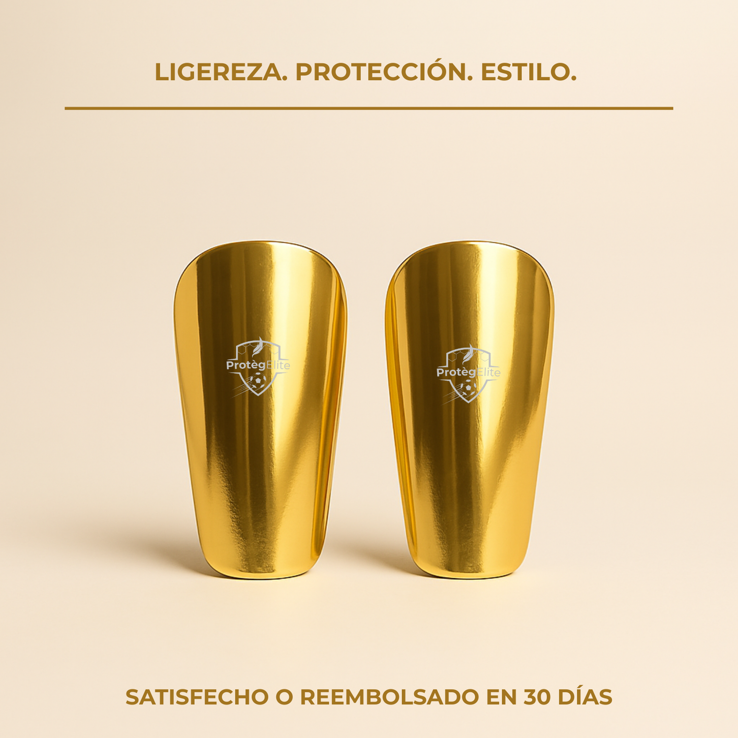 Mini Espinilleras Gold – Edición Brillante