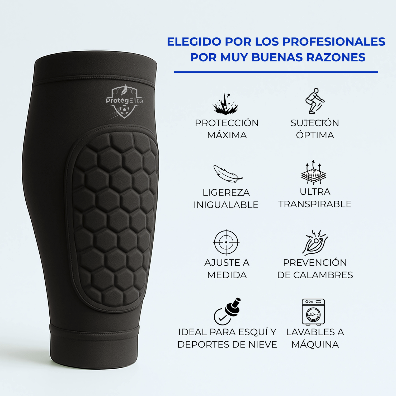 ProtègElite™ Snow Edition – Espinilleras para Esquí